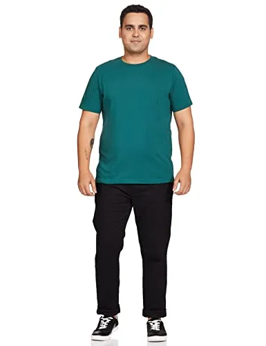 Amazon Brand - Symbol Men's Slim Fit Cotton Casual Trousers (AW17TRS-02-11_Black_34W x 31L)