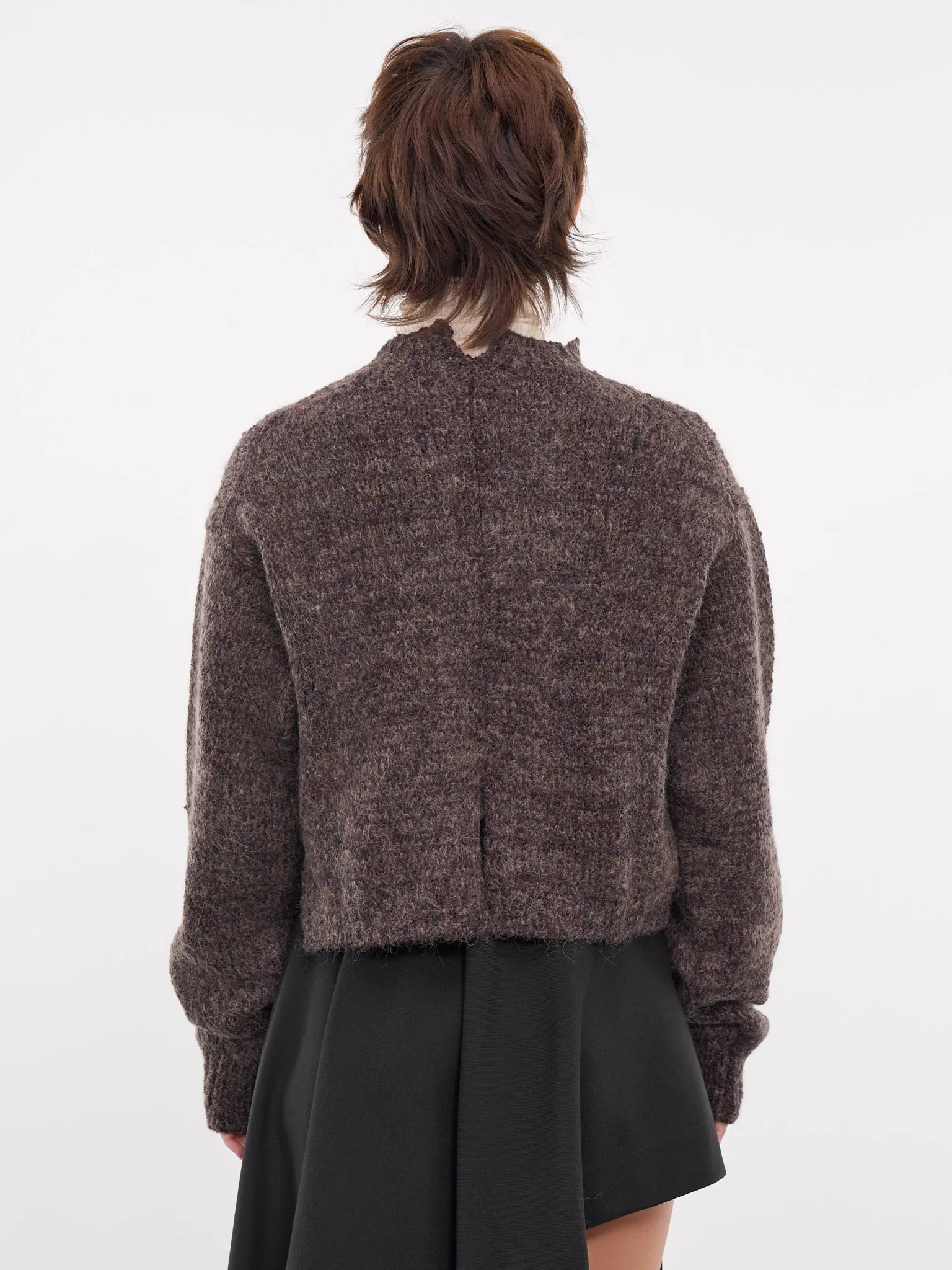 Asymmetric Knit Cardigan (QUPZ75008A-QZ616-MEDIUM-BROWN)