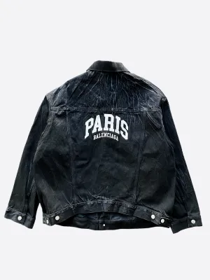 Balenciaga Paris Embroidered Denim Jacket