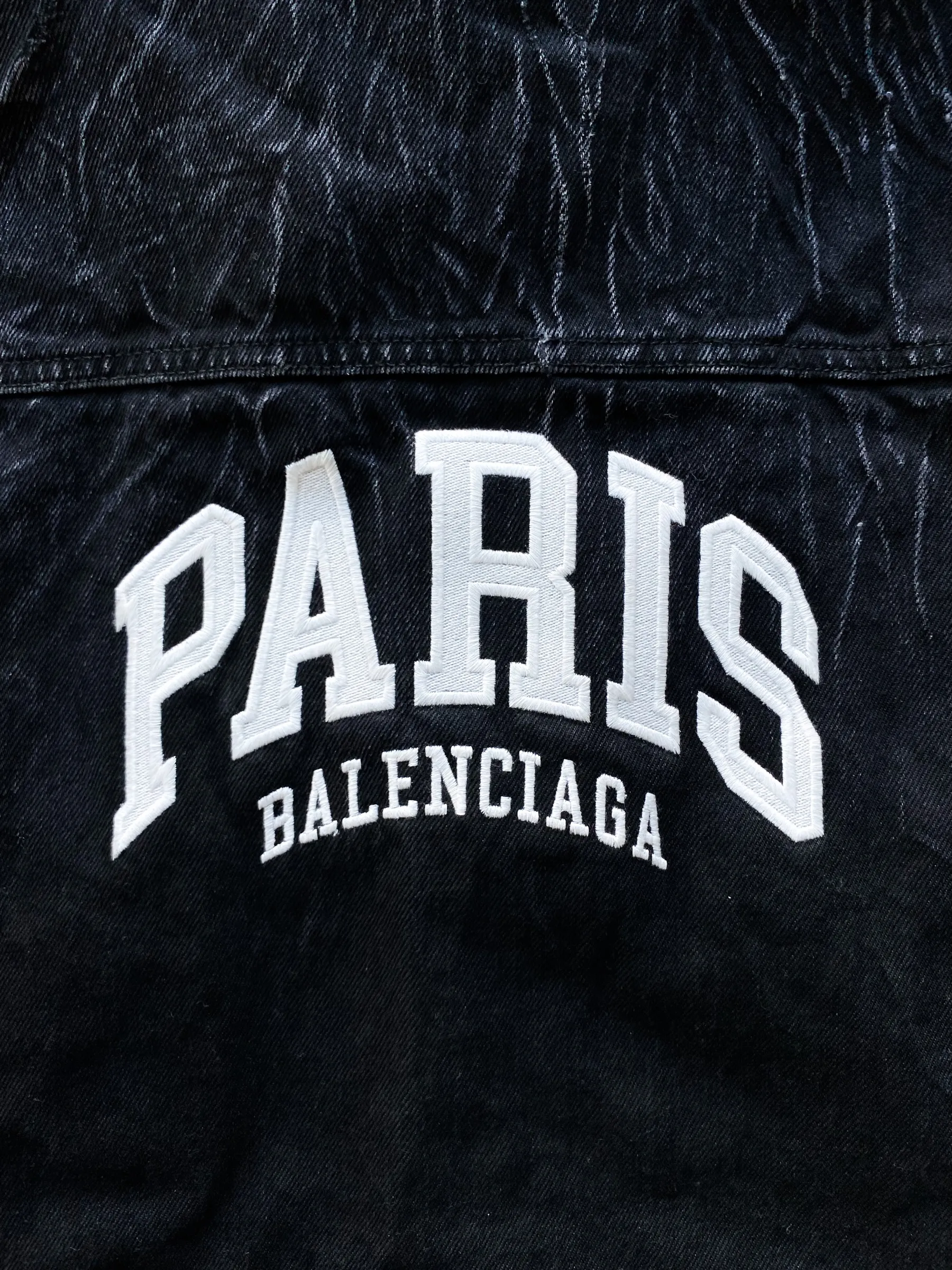 Balenciaga Paris Embroidered Denim Jacket