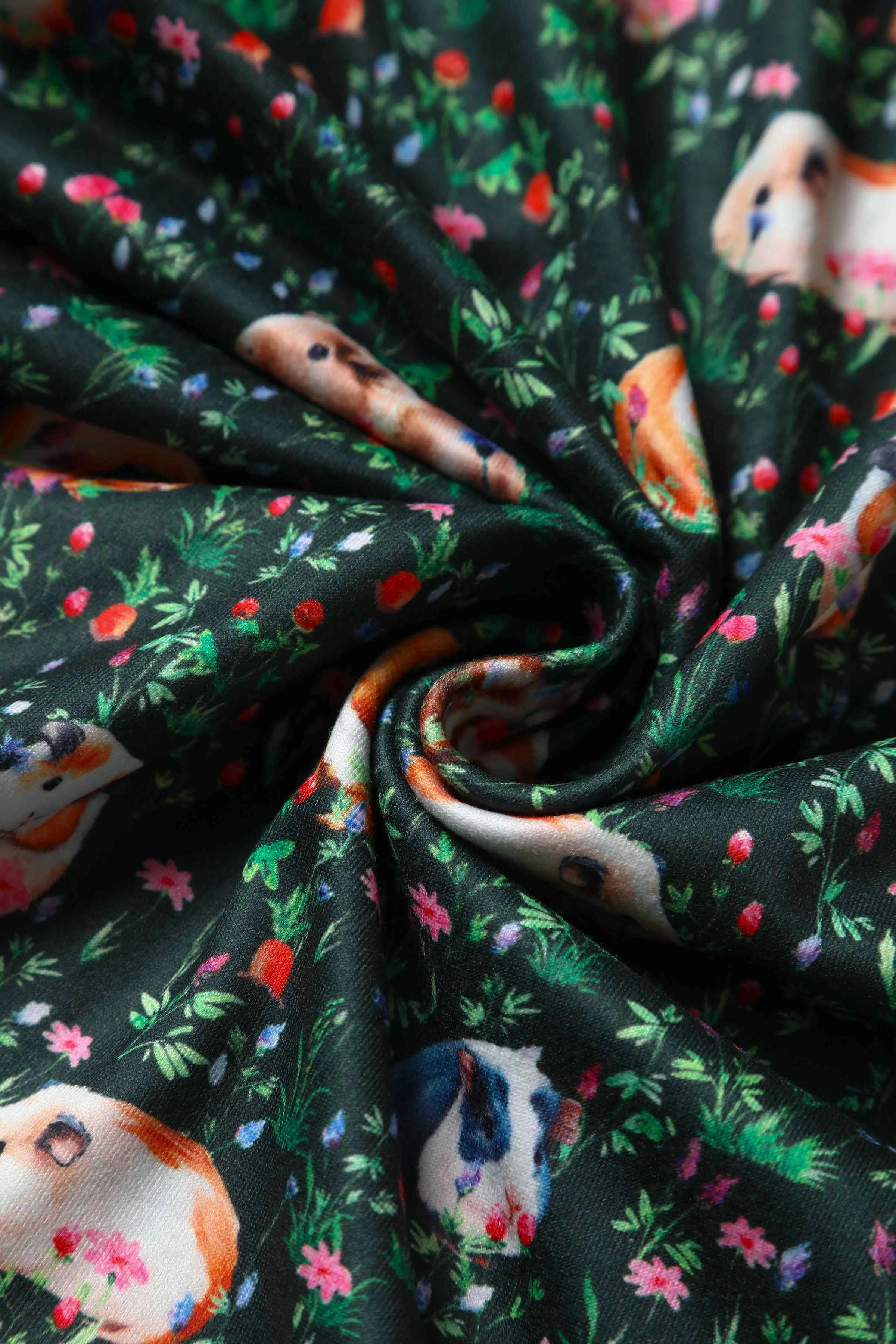 Billie Green Guinea Pig Print Dress