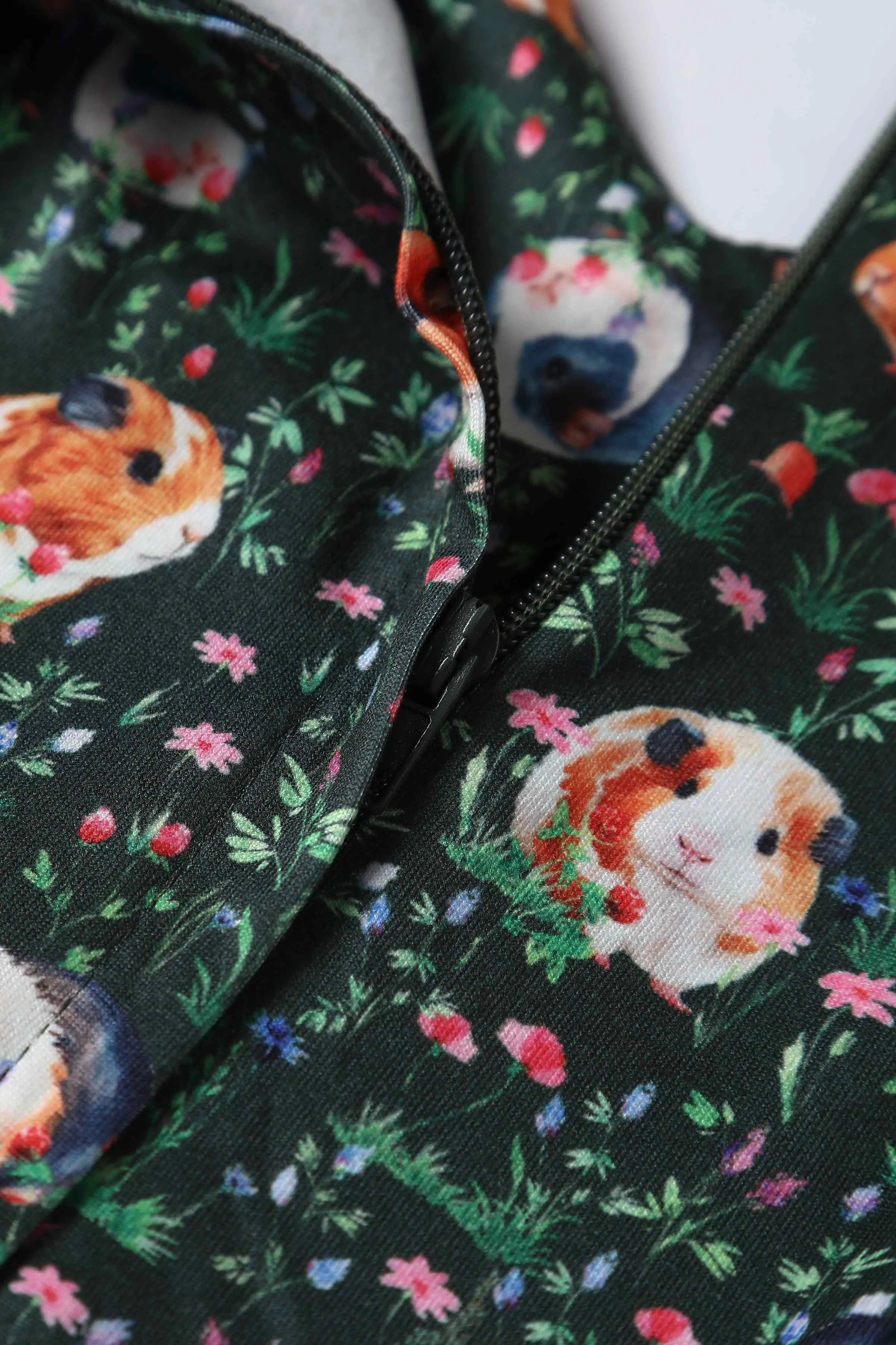 Billie Green Guinea Pig Print Dress