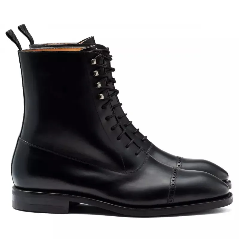 Black Calf Leather Ankle Boots - Carter