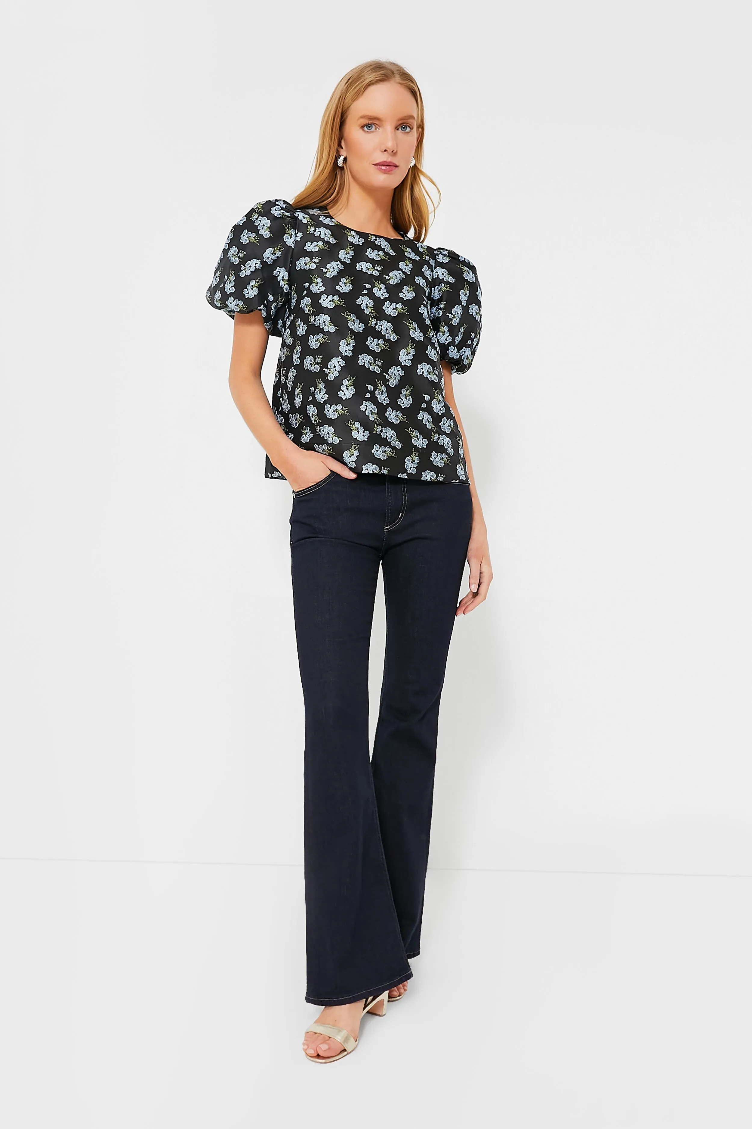 Black Heirloom Jacquard Lyla Blouse