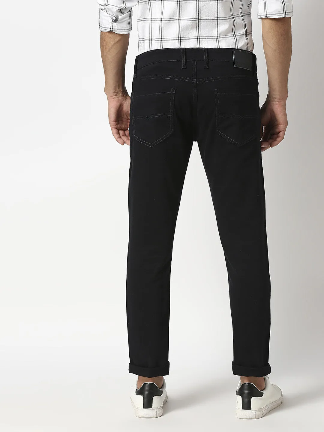 Black Slim Cotton Stretch Jeans