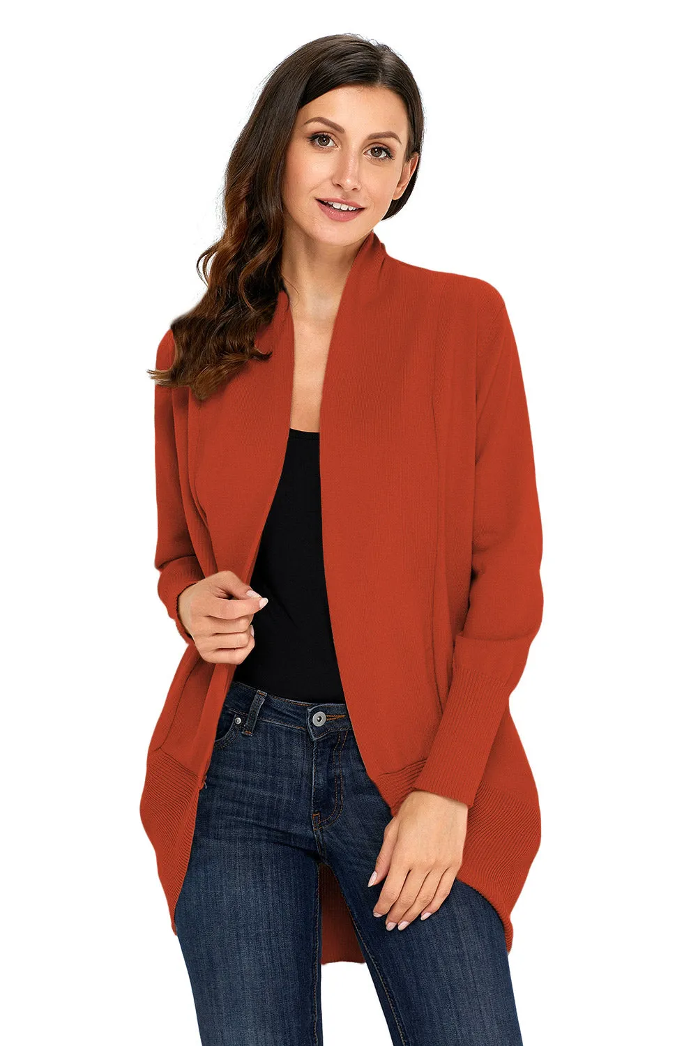 Burgundy Super Soft Long Sleeve Open Cardigan