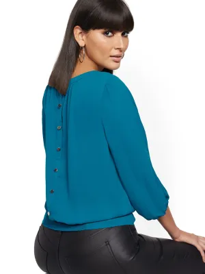 Button-Back Blouse - 7th Avenue