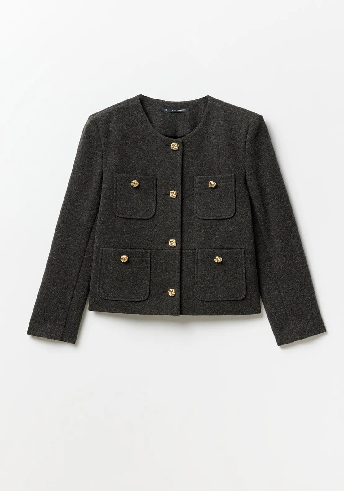 Buttons soft-touch jacket - Grey Acid