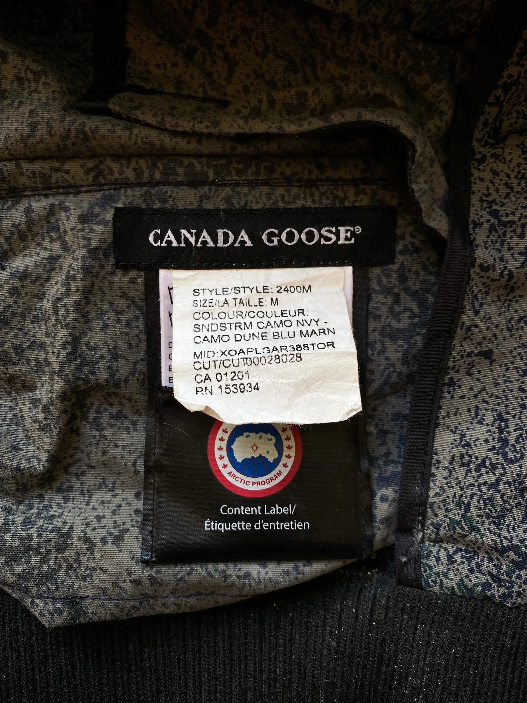 Canada Goose Navy Sandstorm Camo Faber Men's Jacket