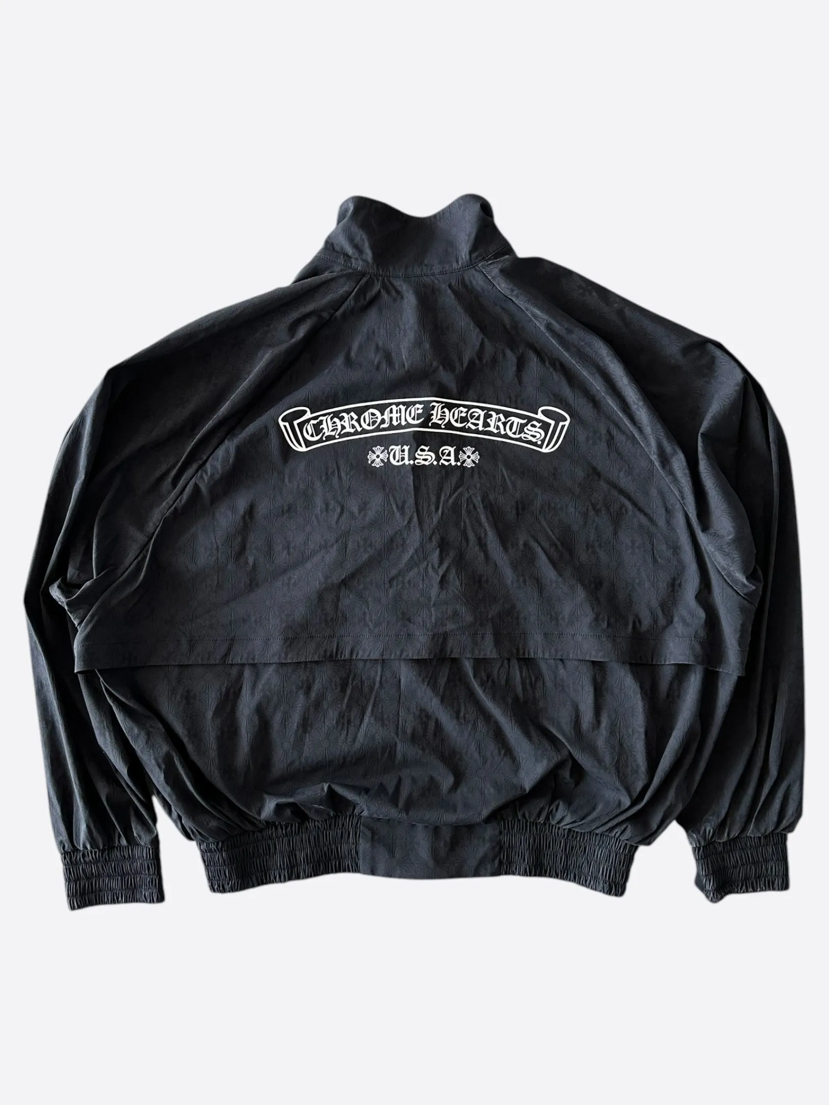 Chrome Hearts Black Cross Jacquard Match Point Windbreaker