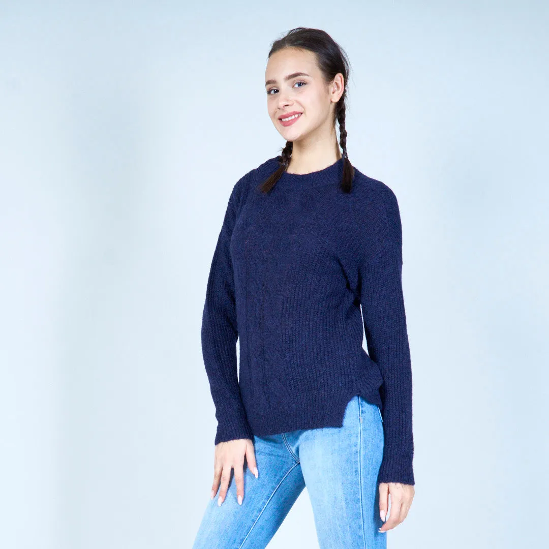 Classic cable knit sweater wholesale