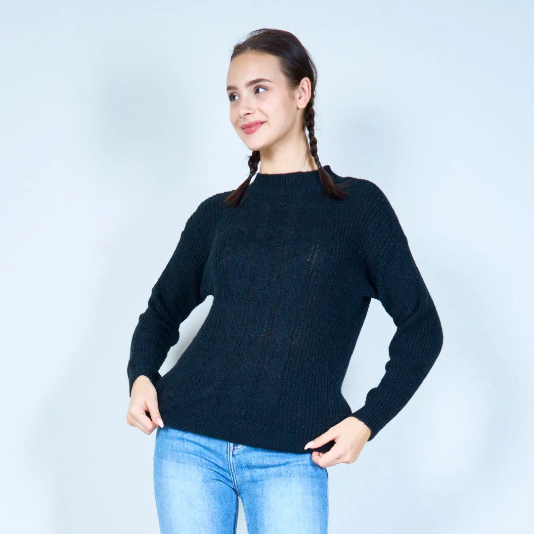 Classic cable knit sweater wholesale