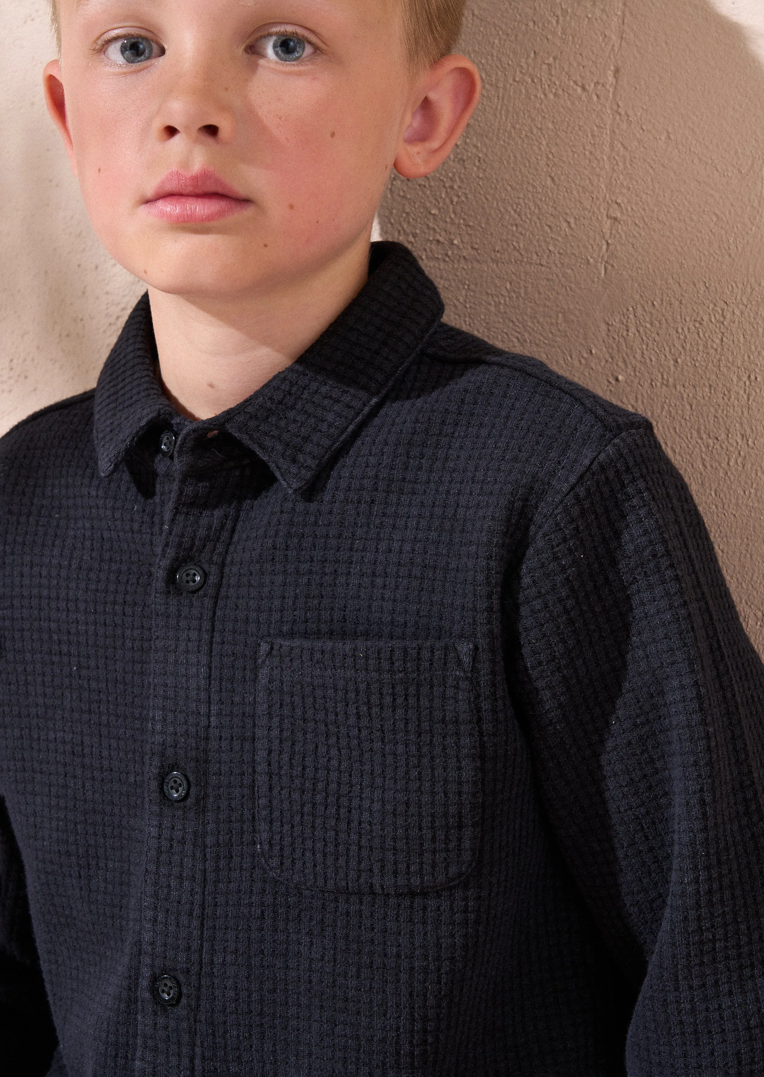 Colter Black Washed Textured Shirt