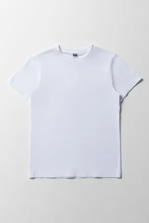 Crew Neck Short Sleeve T-Shirt White