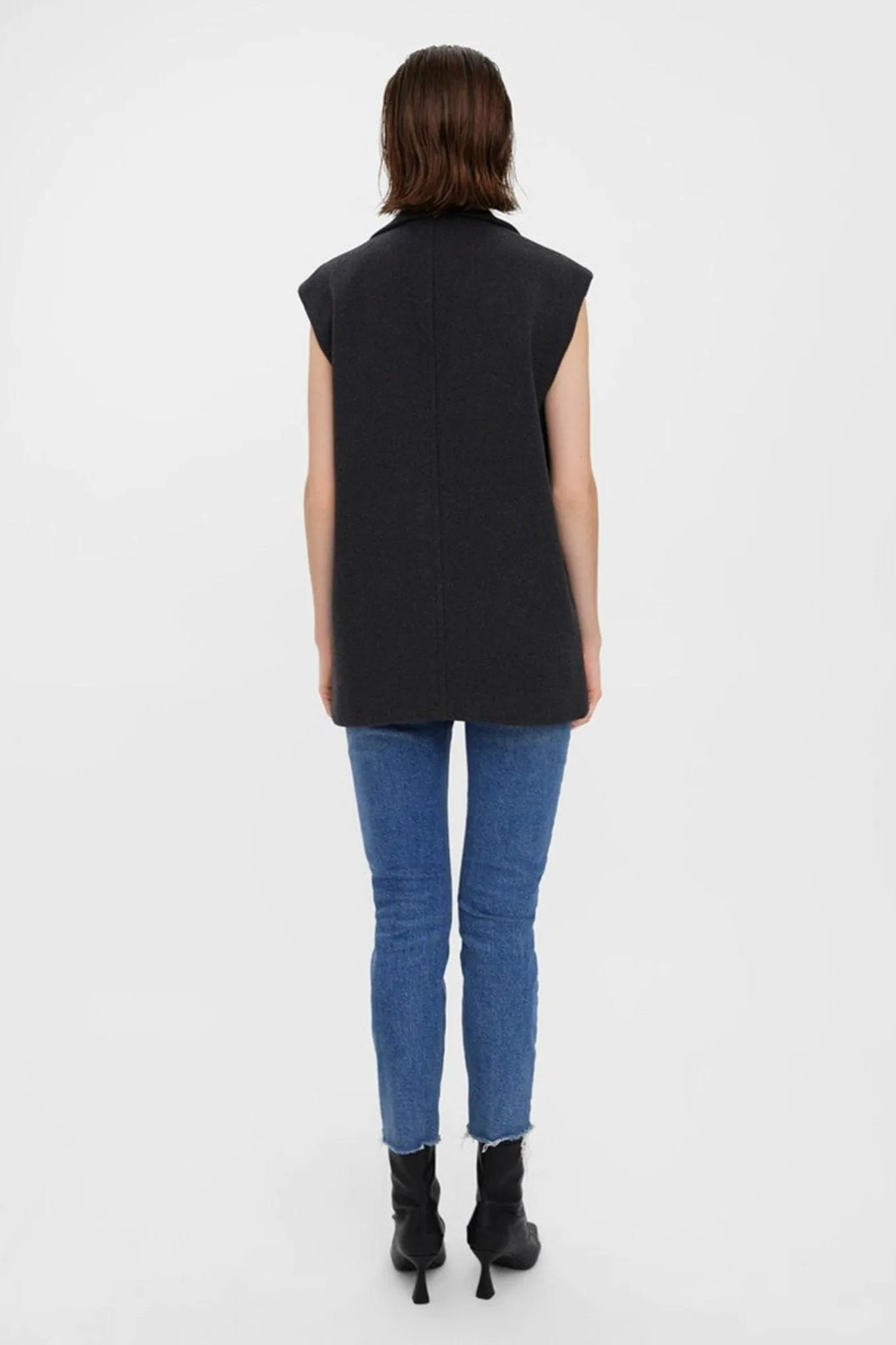 Edna Waistcoat - Dark Grey Melange