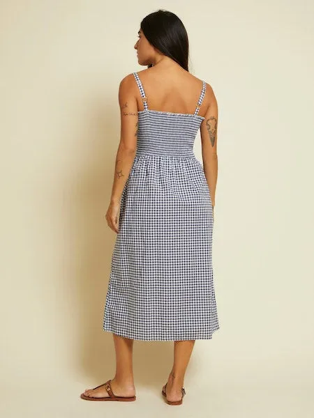 Embry Strapless Sundress ~ Light Pink Millennial Check