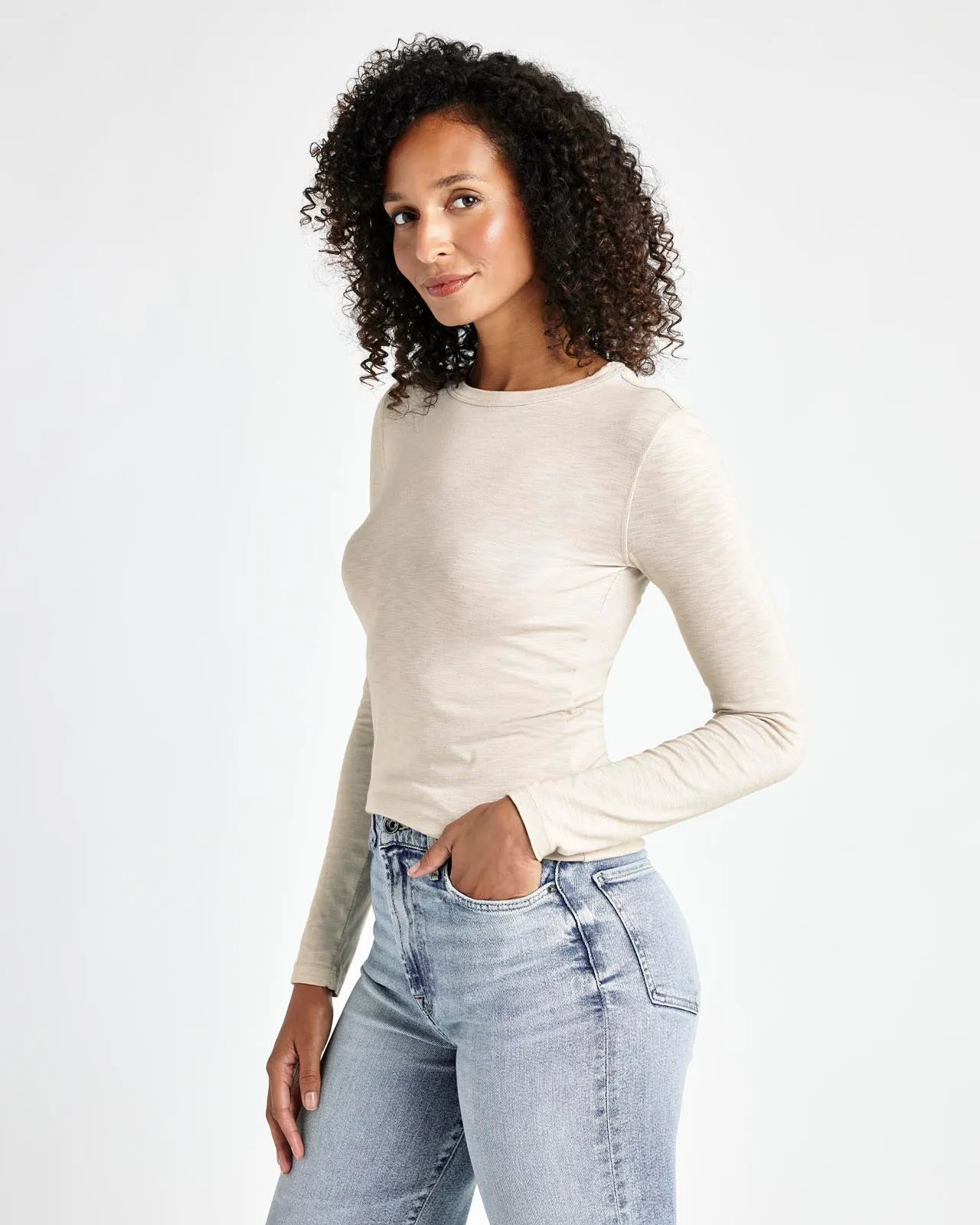 Eve Long Sleeve Slub Tee