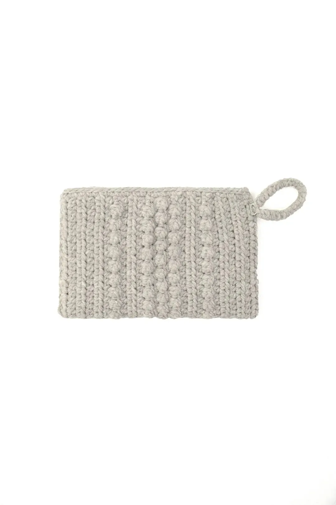 Gray Nancy Pure Wool Handbag