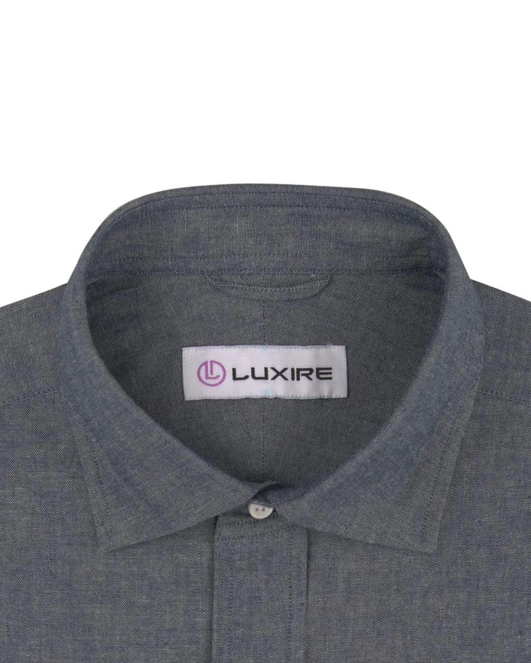 Grey Denim Chambray Shirt