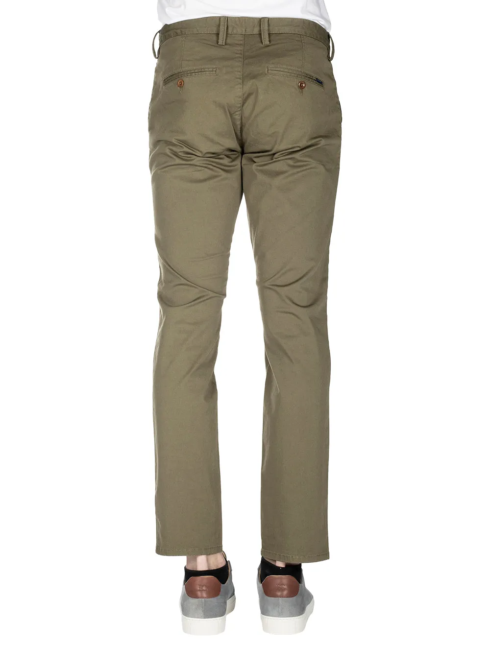 Hallden Slim Fit Twill Chinos Racing Green