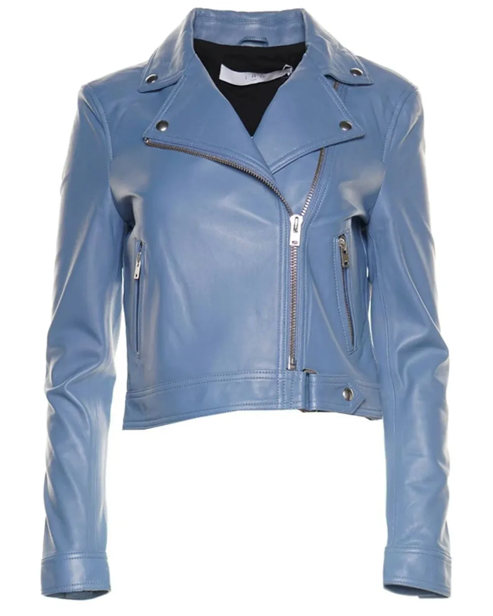 Light Blue Leather Kolmar Jacket