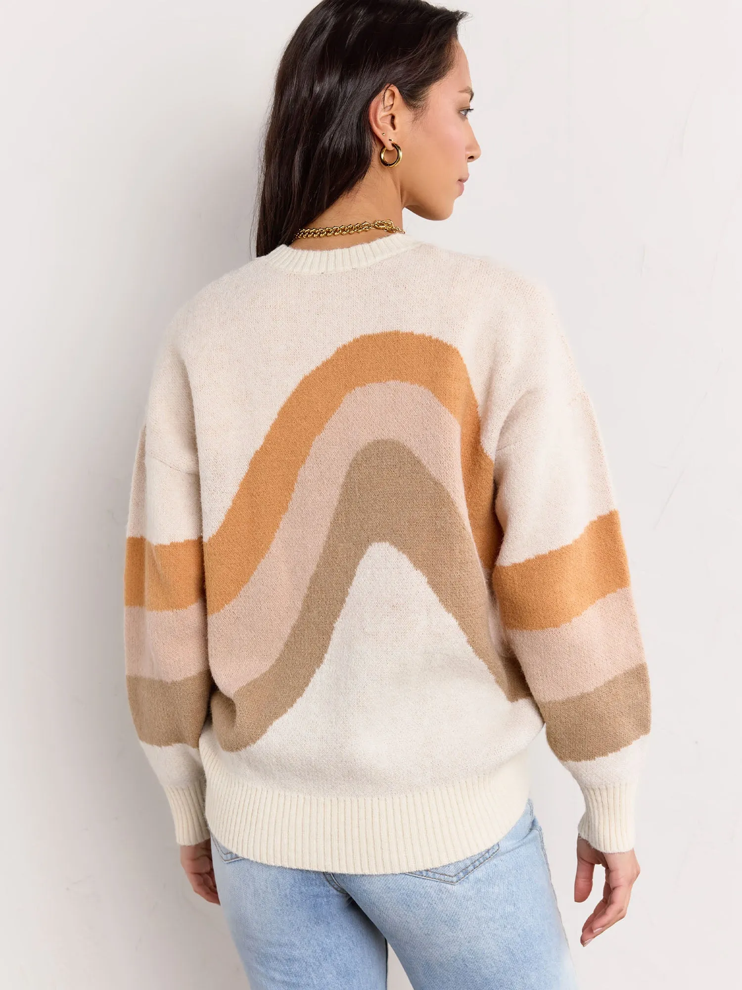 Long-Sleeve Abstract Swirl Pullover - Papermoon