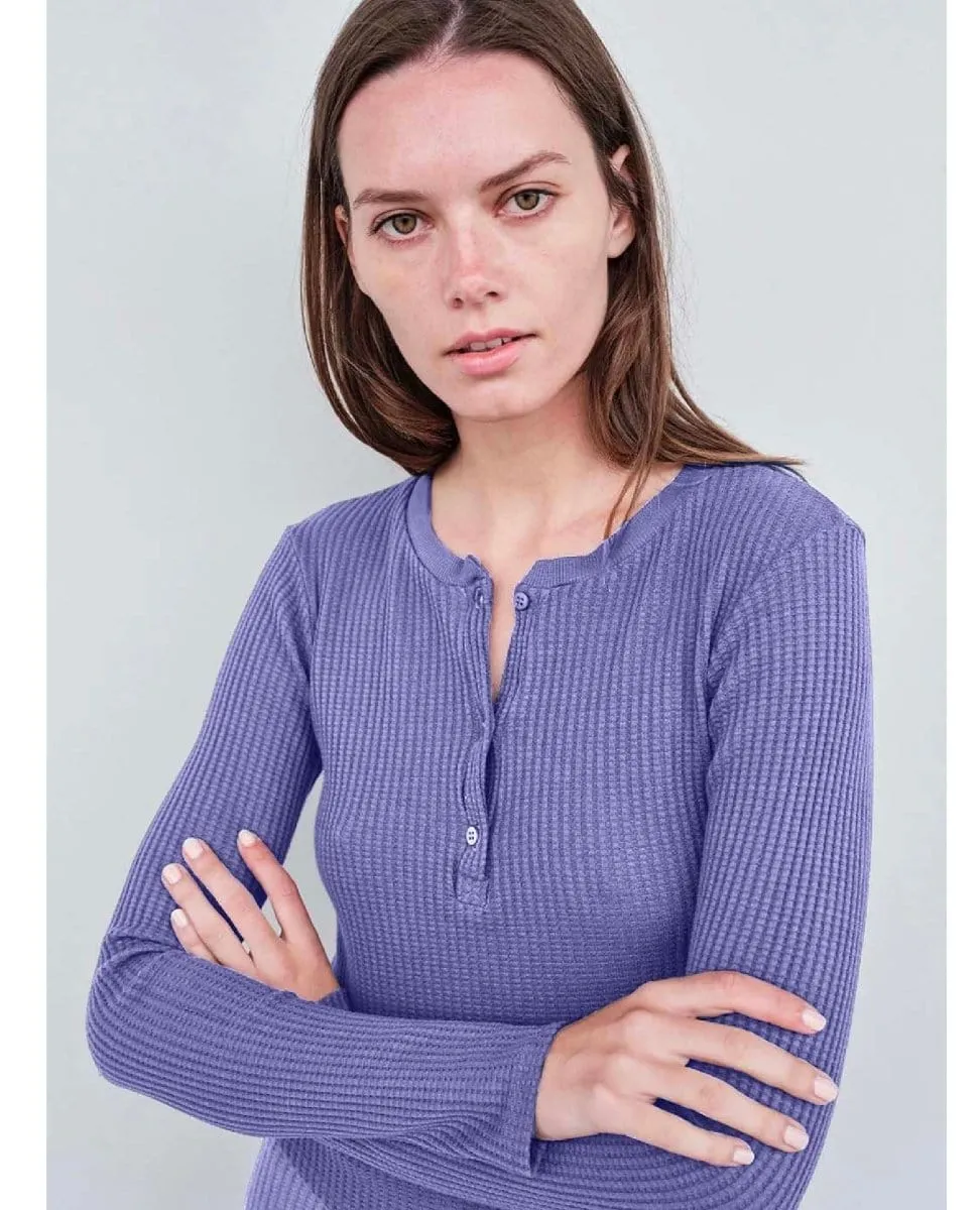 Long Sleeve Thermal Henley Iris