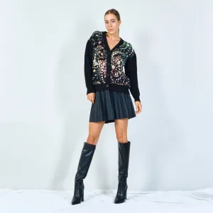 Luxe embroidered cardigan wholesale