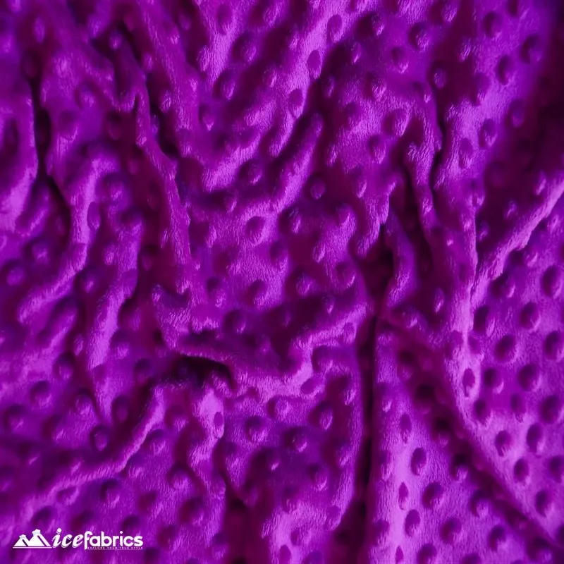 Magenta Minky Dot Fabric