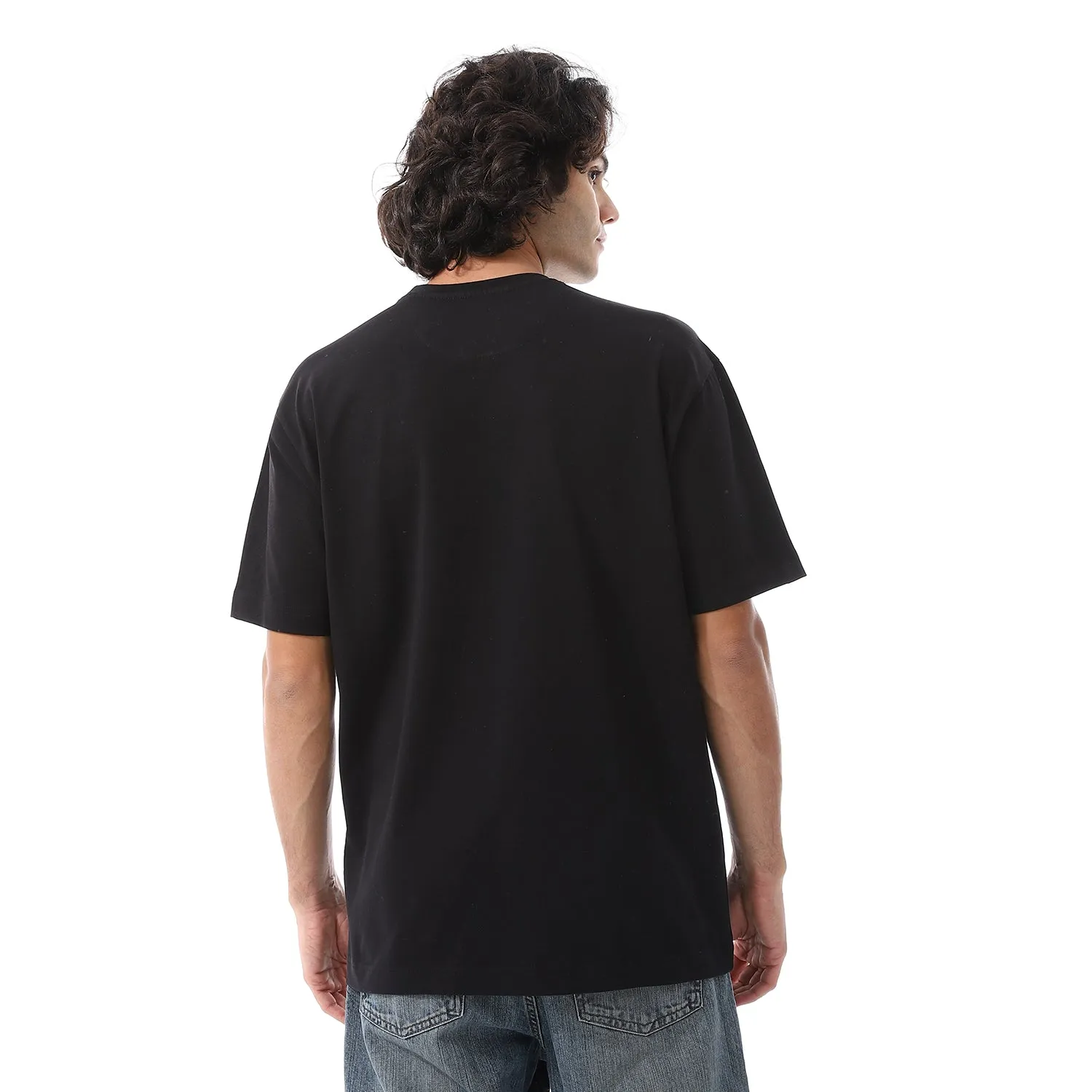 Men's Cotton oversized T-Shirt- Black