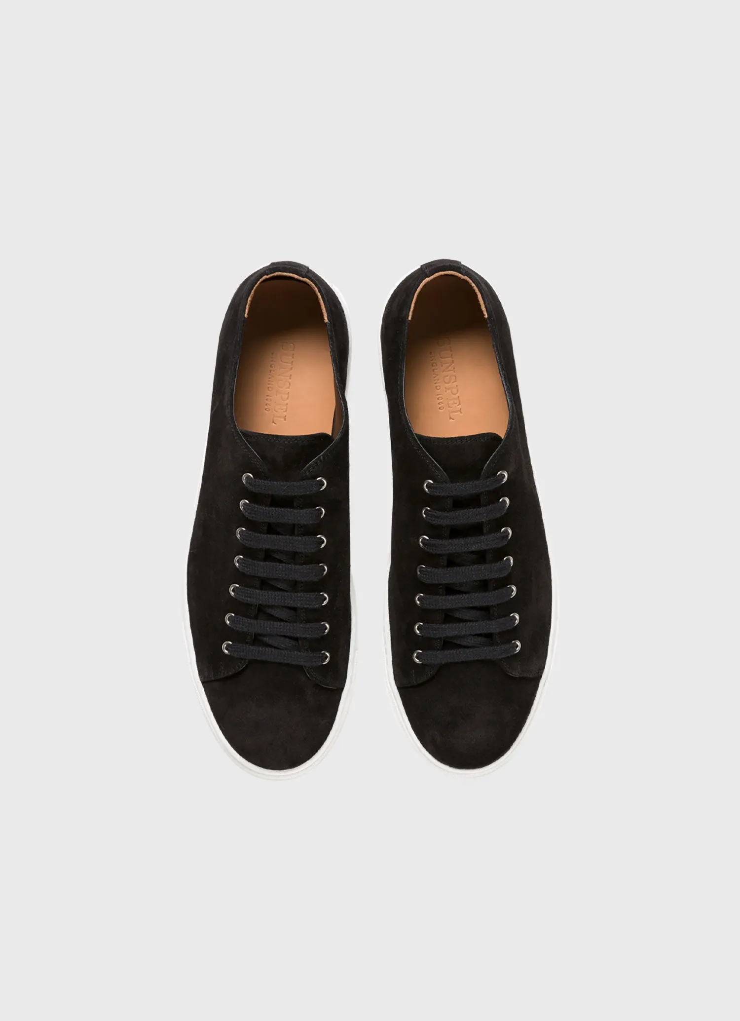 Men's Suede Tennis Shoes in Black