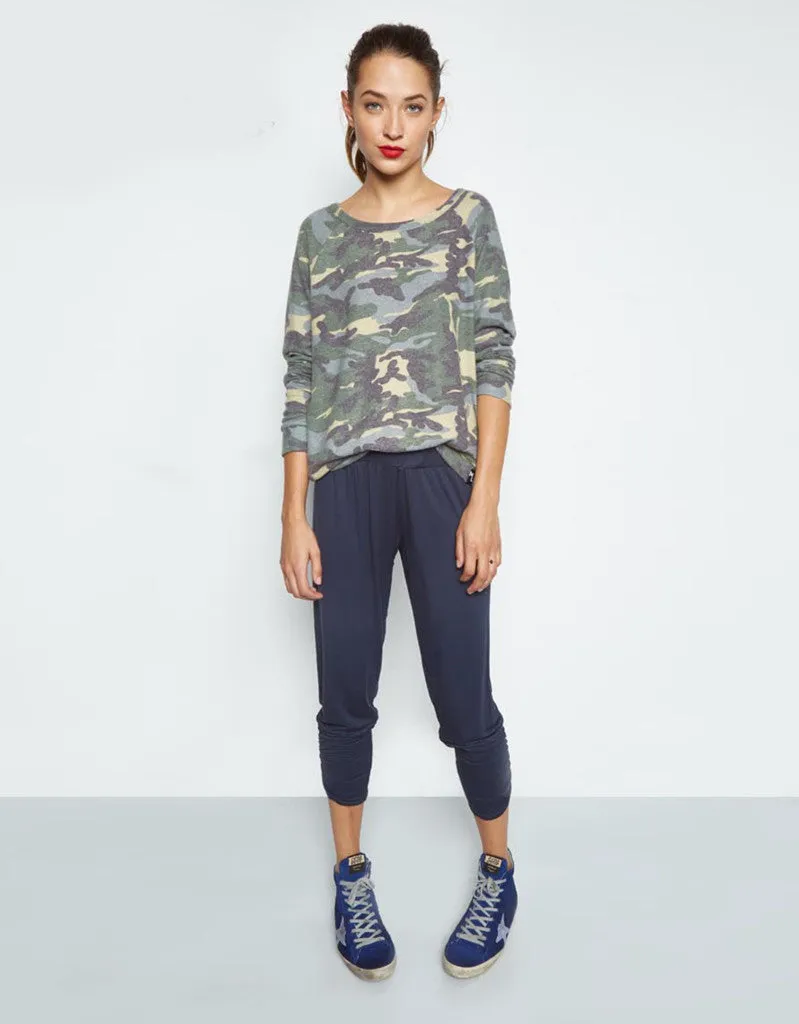 Michael Lauren Kenny Soft Pullover in Vintage Camo