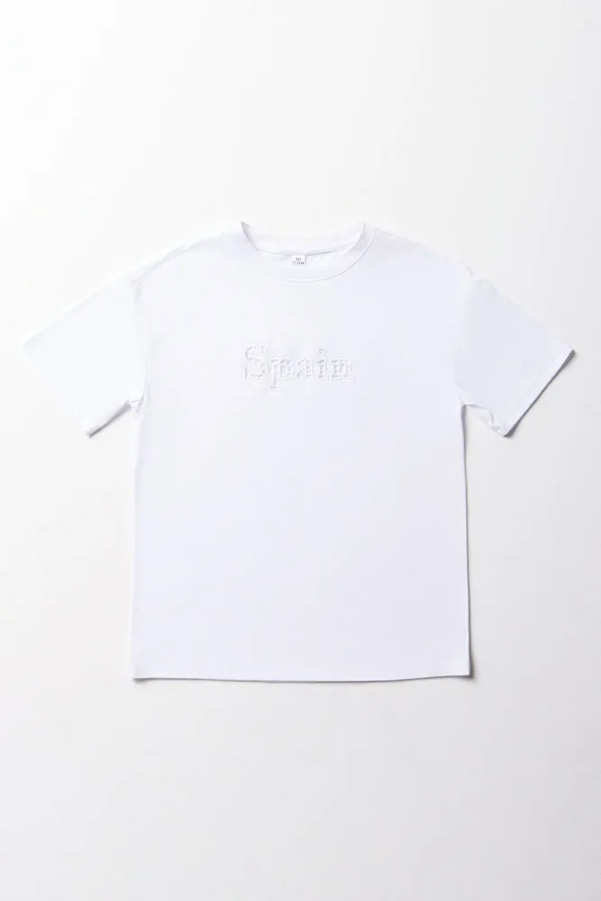 New York Oversized Short Sleeve T-Shirt White