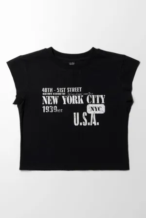 New York Short Sleeve T-Shirt Black