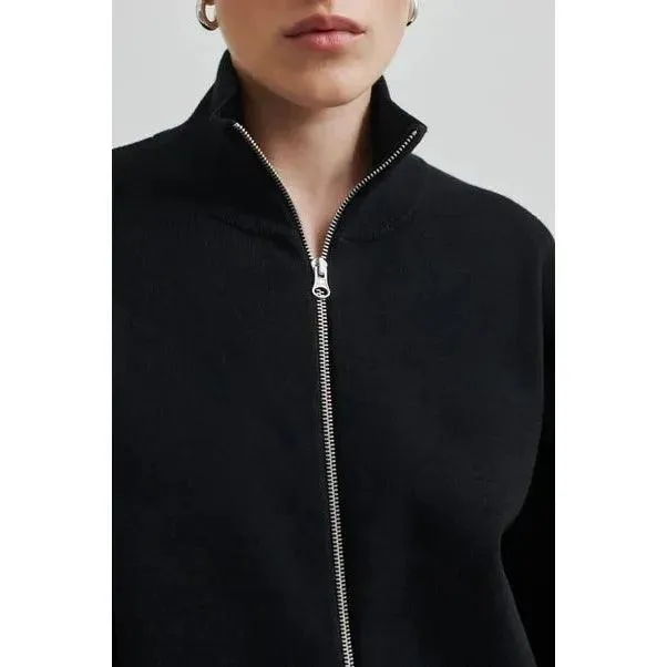 Opaya Knit Zip Cardigan Black