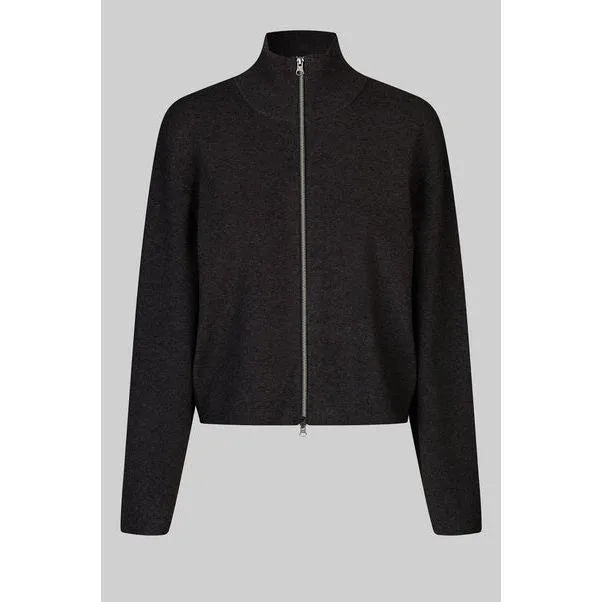 Opaya Knit Zip Cardigan Black