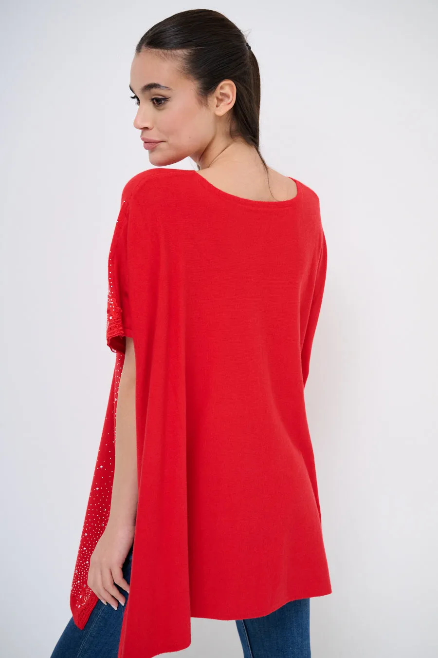 Oversized embellished poncho wholesale