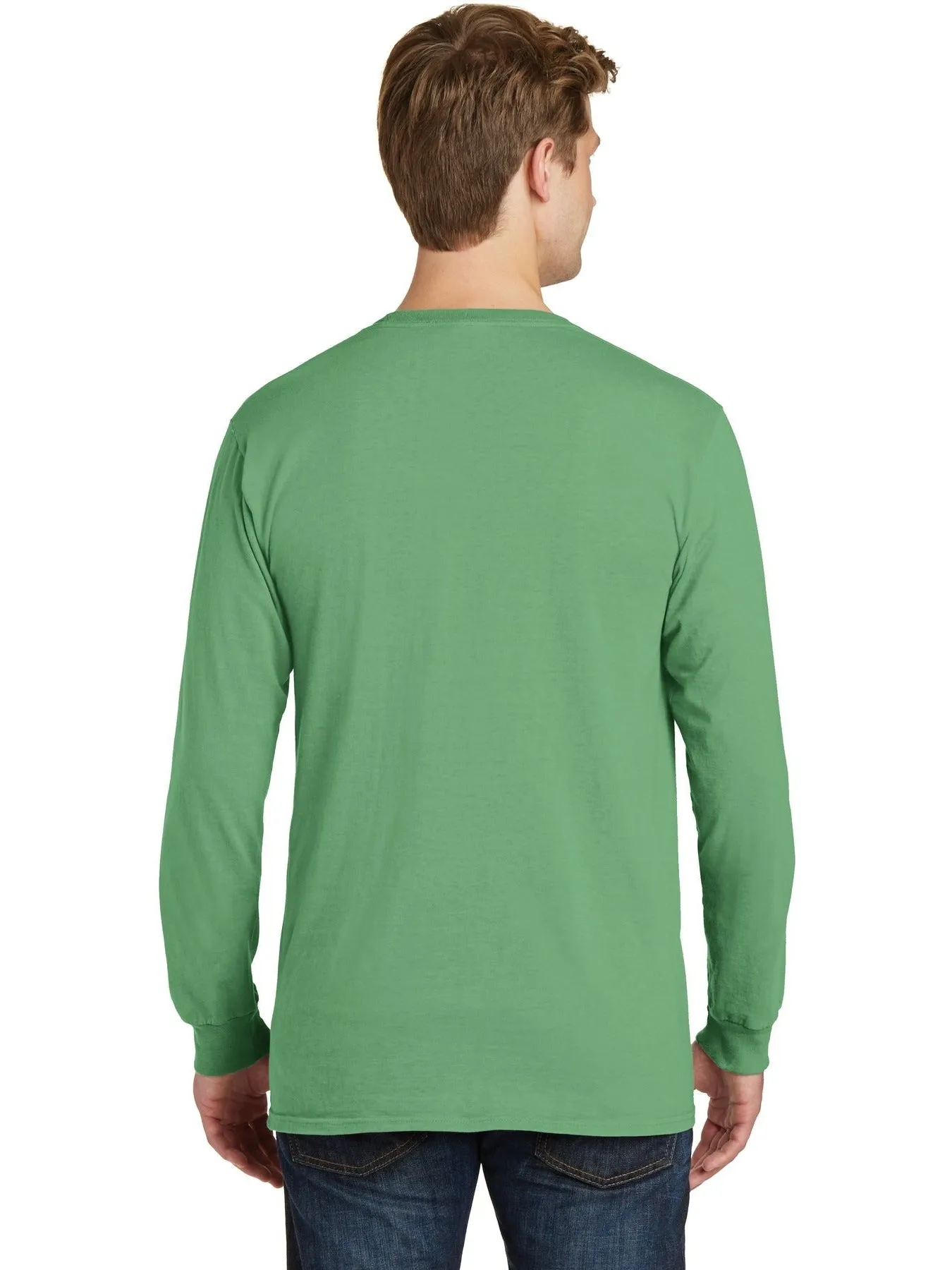 Port & Company Beach Wash Garment-Dyed Long Sleeve Pocket Tee