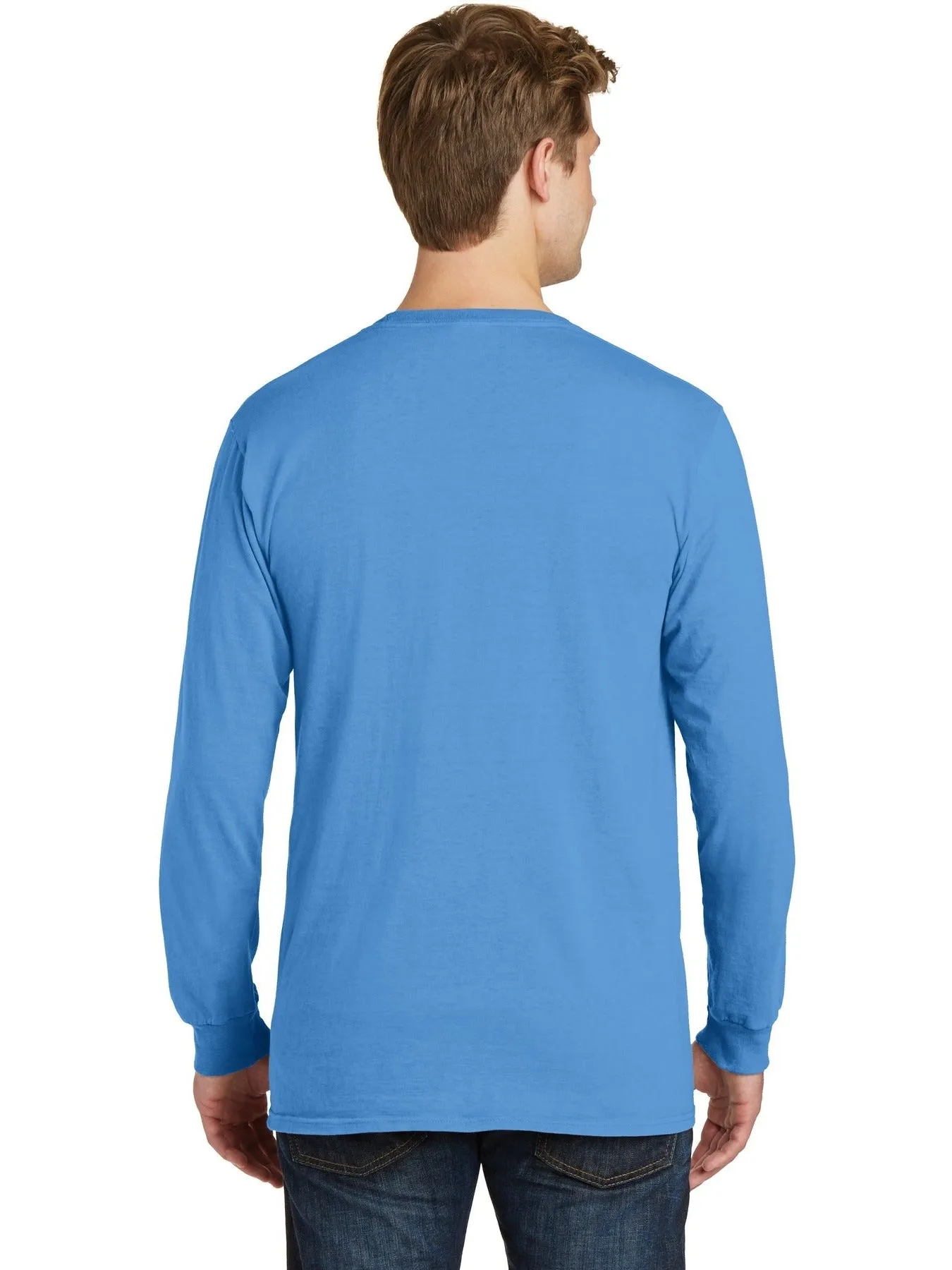 Port & Company Beach Wash Garment-Dyed Long Sleeve Pocket Tee