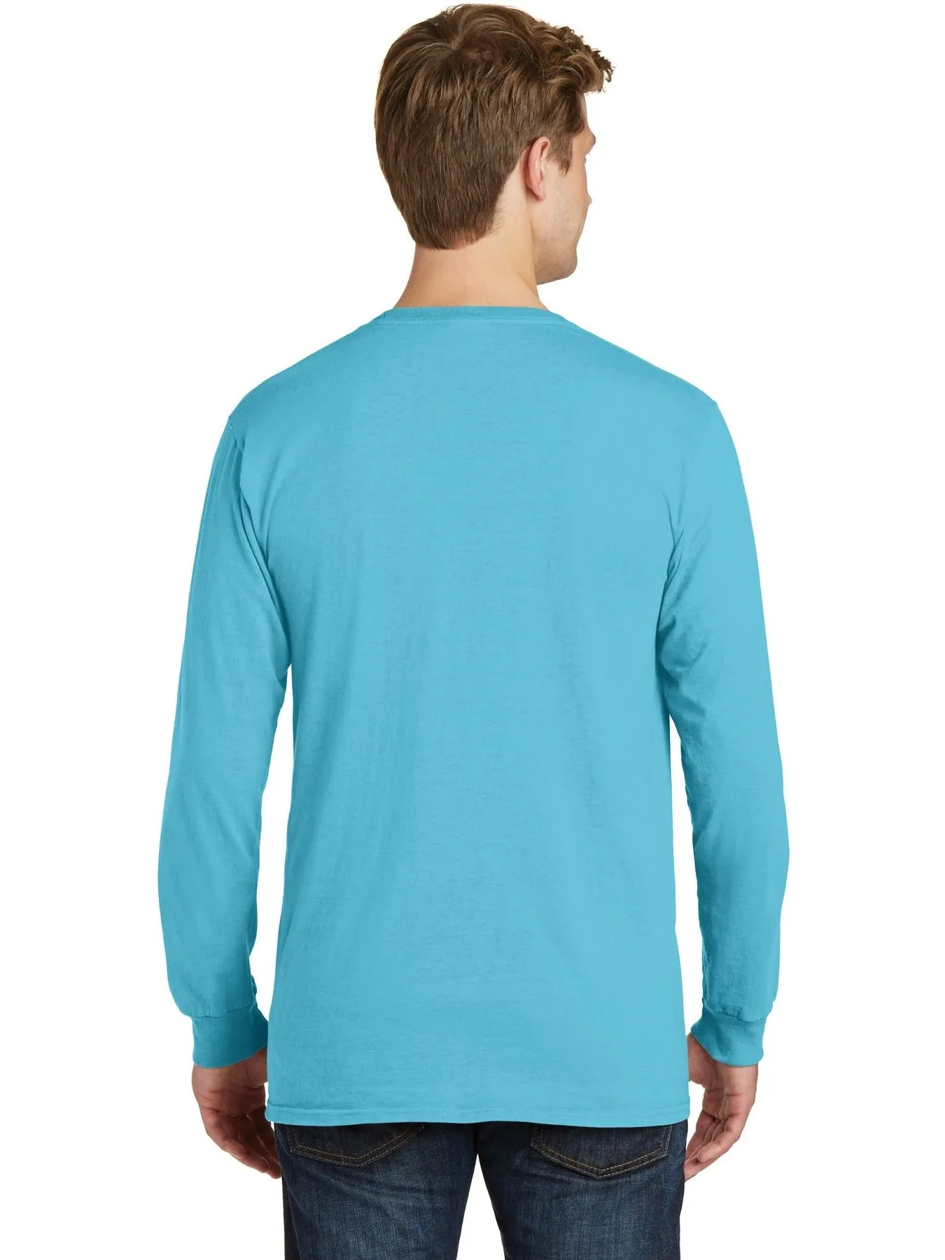 Port & Company Beach Wash Garment-Dyed Long Sleeve Pocket Tee