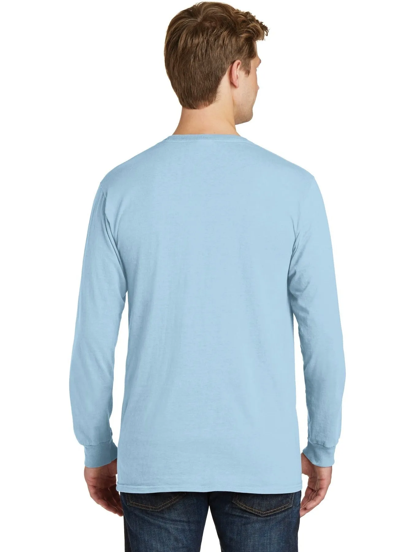 Port & Company Beach Wash Garment-Dyed Long Sleeve Pocket Tee