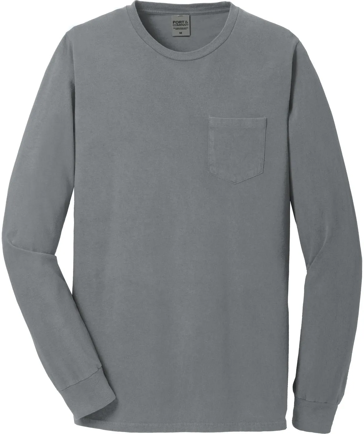 Port & Company Beach Wash Garment-Dyed Long Sleeve Pocket Tee