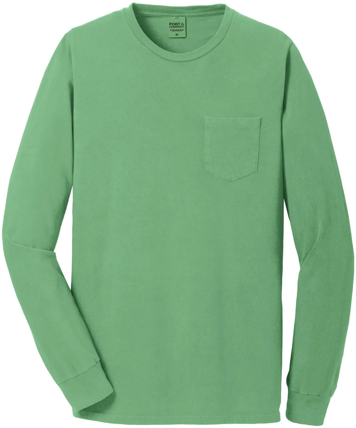 Port & Company Beach Wash Garment-Dyed Long Sleeve Pocket Tee