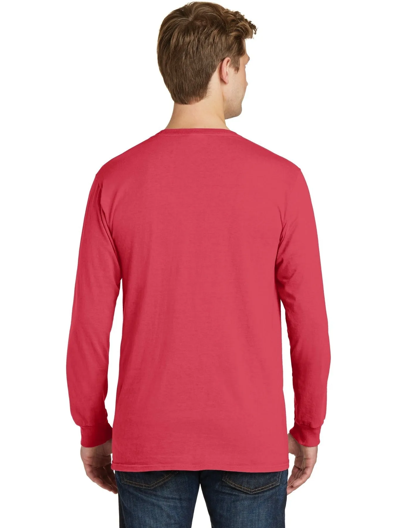 Port & Company Beach Wash Garment-Dyed Long Sleeve Pocket Tee