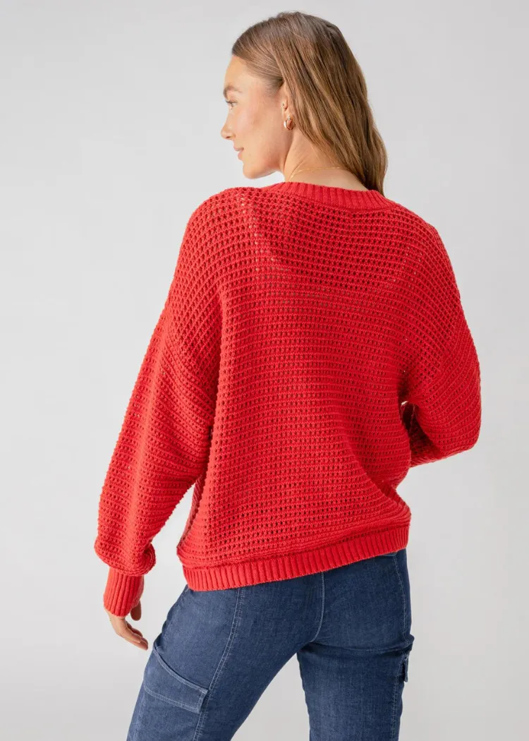 Sanctuary Falling For Fall Cardi- Cherry Red ***FINAL SALE***