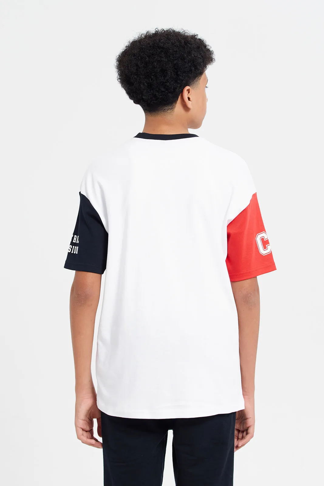 Senior Boys White Chicago Bulls Cut And Sew T-Shirt