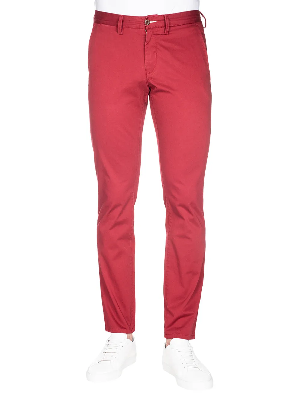 Slim Fit Twill Chinos Mahogany Red