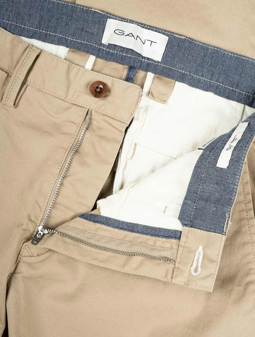 Slim Twill Chinos Dark Khaki