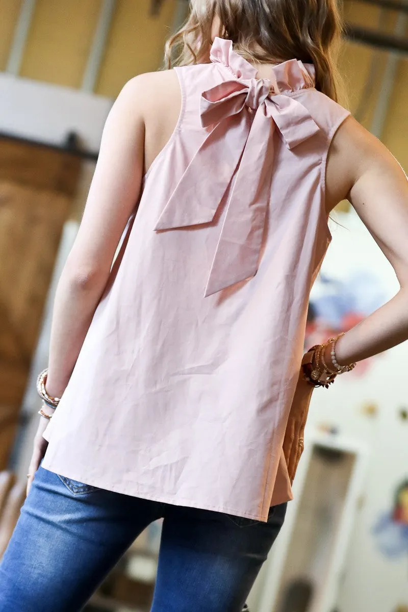 Take the High Road Blouse - Dusty Pink