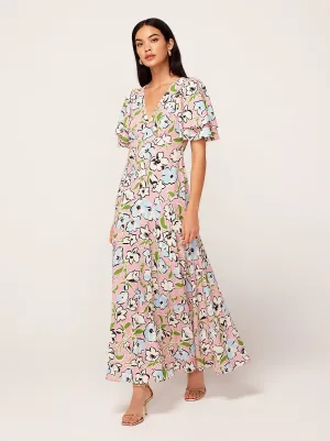 Tallulah Pink Floral Print Maxi Dress